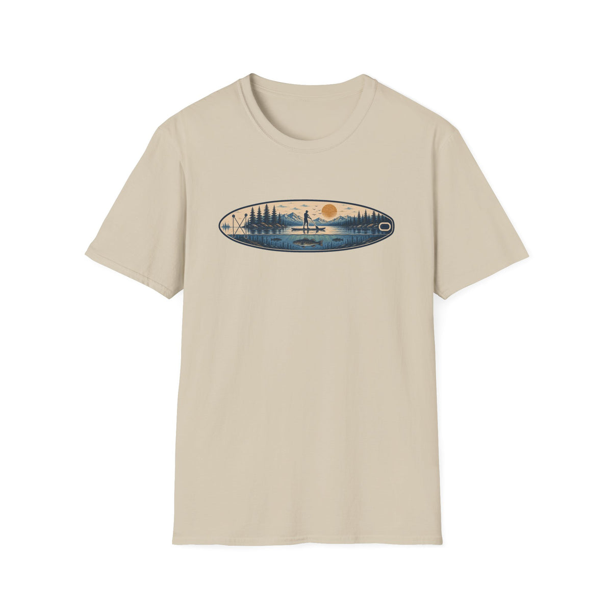 Paddleboard Fishing Scene
