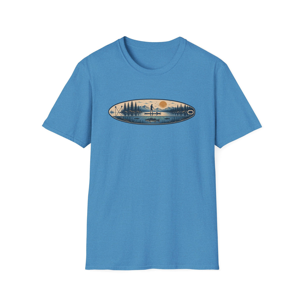 Paddleboard Fishing Scene