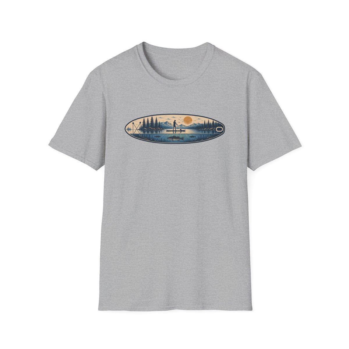 Paddleboard Fishing Scene