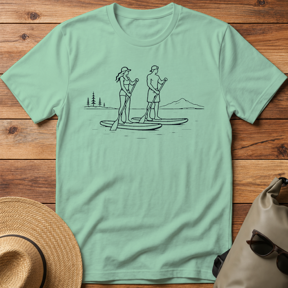 Couple Paddling